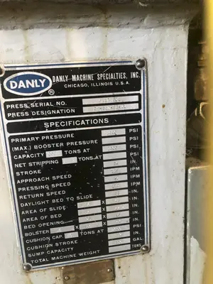 Used DANLY CH-200-36-44 Hydraulic Presses Illinois US | Kempler Machinery #968546