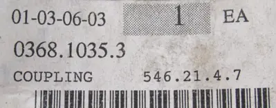 NEW MONNINGHOFF 2021465 COUPLING 0368.1035.3 546.21.4.7 663653