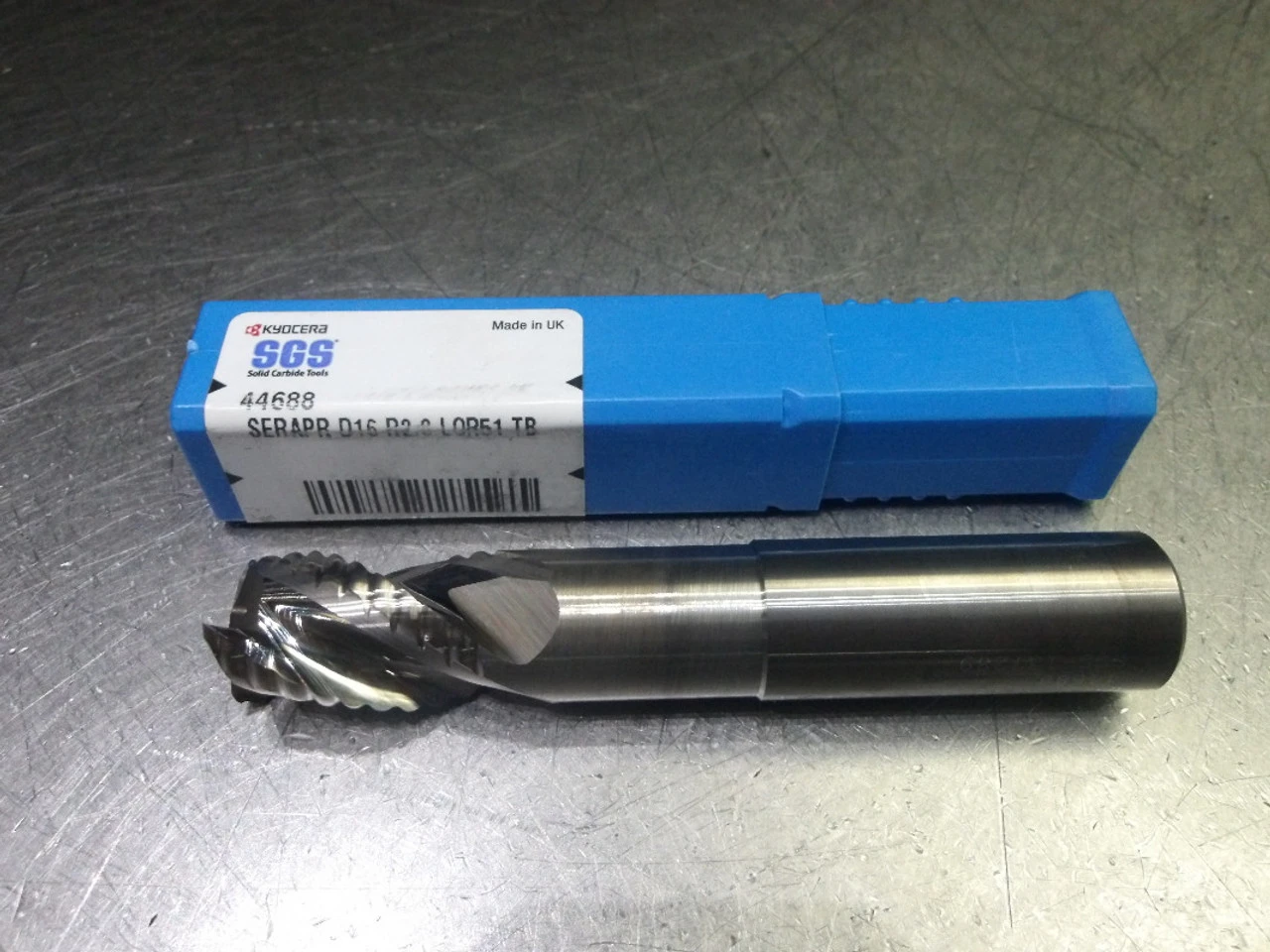 Kyocera/SGS 16mm 3 Flute Coolant Thru Carbide Roughing Endmill 44688 (LOC2163A)