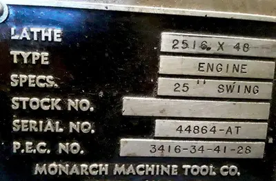 1961 MONARCH 2516 X 48 Engine Lathes | Rock Solid Tools (15)