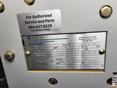 USED GENERAL ELECTRIC VB1 4.16-250-3