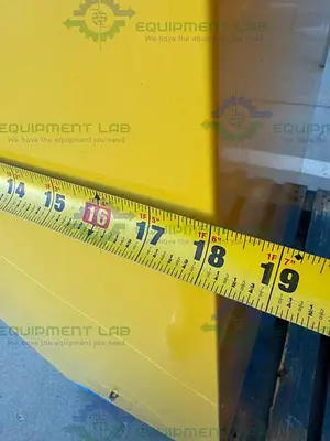 USED JUSTRITE 45 GALLON FLAMMABLE LIQUID STORAGE CABINET W/ SHELVES, KEY