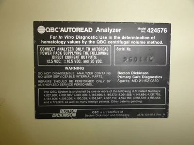 USED BECTON DICKINSON 424576