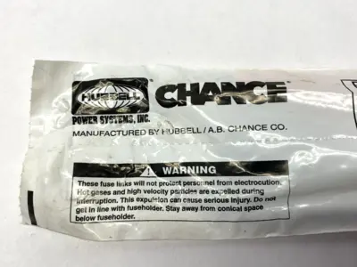 NEW HUBBELL CHANCE FUSELINK REMOVABLE BUTTONHEAD 23" PIGTAIL TYPE K 100A