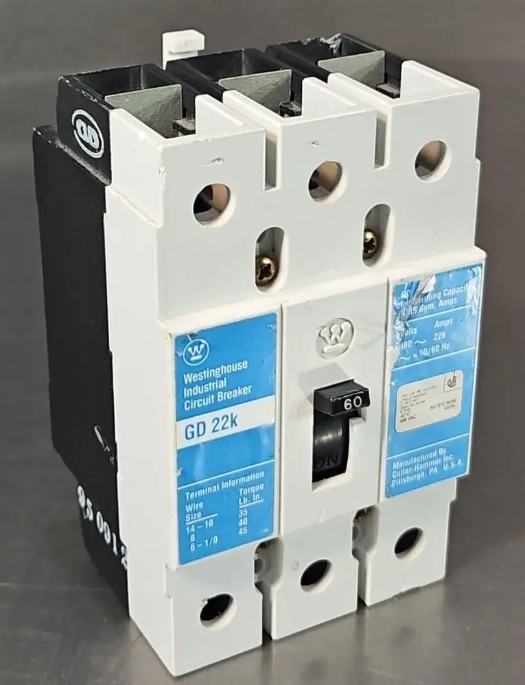 Westinghouse GD 22K Circuit Breaker 3 Poles 480V (BIN433)