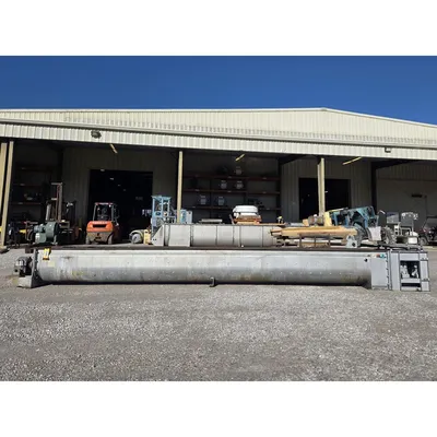 Used 18" X 20' L Thomas Conveyor Holo Flite Thermal Screw Auger Processor Dryer