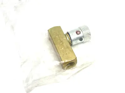 NEW PARKER COLORFLOW INLINE FLOW CONTROL VALVE, BRASS BODY, 1/8" PORTS