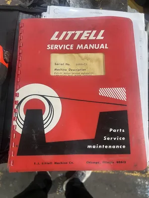 USED LITTELL MATERIAL HANDLING MACHINERY 40-18