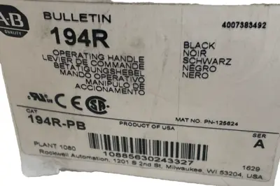 ALLEN BRADLEY 194R-PB OPERATOR HANDLE SER. A 194RPB NEW, SURPLUS