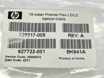 BK841A,628217-005 | HP 628217-005 Premier Flex LC/LC Optical Cable Rev A 15M - Open box