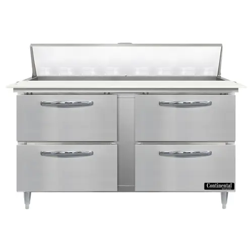 Continental D60N16C-D 60" Designer Line Sandwich/salad Prep Table W/ Refrigerated Base, 115v