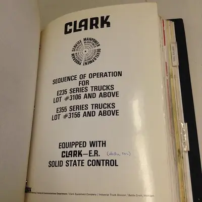 USED CLARK EQUIPMENT SCR MANUALS