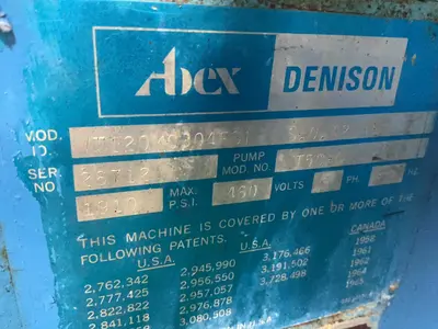 Used APEX DENISON WT120MC304FS1 C-Frame Presses Ohio US | HGR 24 #1496370