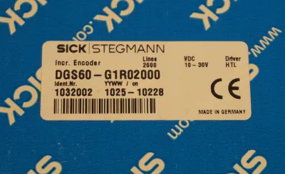 NEW SICK STEGMANN DGS60-G1R02000 INCREMENTAL ENCODER 1032002, 1025-10228