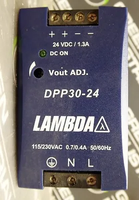 Lambda DPP30-24 Power Supply 115/230VAC 0.7/0.4A 50/60Hz In 24VDC 1.3A Out Used