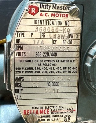 NEW Reliance Electric 368056-KQ