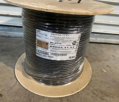 Multi Conductor Cable Black Flex 18 AWG 1000 Feet GENERAL CABLE 89002.41.01