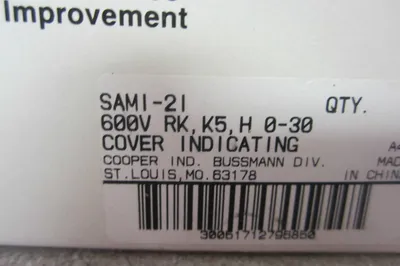 3 NEW BUSSMANN SAMI-21 FUSE COVER SAMI21