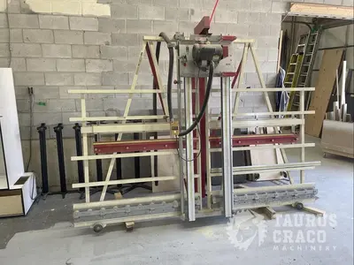Used SAFETY SPEED 7400 VERTICAL PANEL SAW Woodworking Panel Saws Ontario CA | Taurus Craco Machinery Inc #1321435