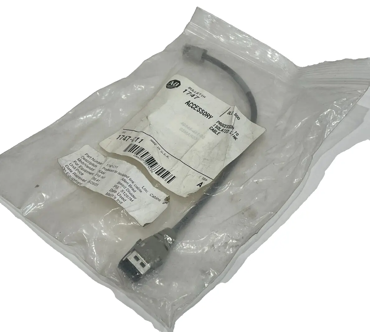 ALLEN BRADLEY 1747-C11 CABLE SERIES A 1747C11 NEW, SURPLUS