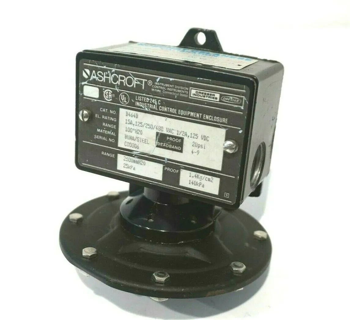 USED ASHCROFT B464B PRESSURE SWITCH