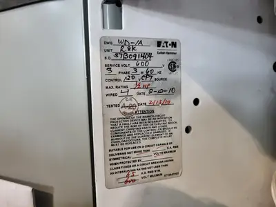 0.5hp, 600V, 15A, FVNR Starter, Size 1