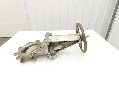 ITT Fabri-Valve C37S316 6" Stainless Knife Gate Valve Rising Stem Metal Seat 150