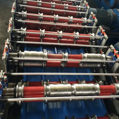 Galvanized Metal Trapezoid Roof Sheet Roll Forming Machine in China