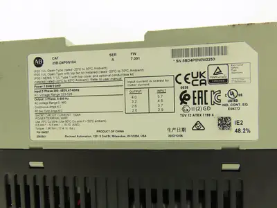 Allen Bradley 25B-D4P0N104 PowerFlex 525 AC Drive 1.5kW 2Hp 380-480V 3ph Ser A