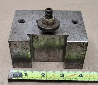 LATHE TOOLING, QC BORING BAR HOLDER, 1IN BORE, 2H X 3L X 4W, 2-1/4IN WEDGE, 1/2IN BUSHING