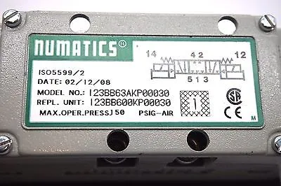 NEW NEUMATICS I23BB63AKP00030 SOLENOID VALVE