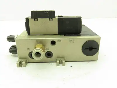 SMC VFR2100-5FZ Pneumatic Air Directional Control Spool Valve Manifold 24VDC