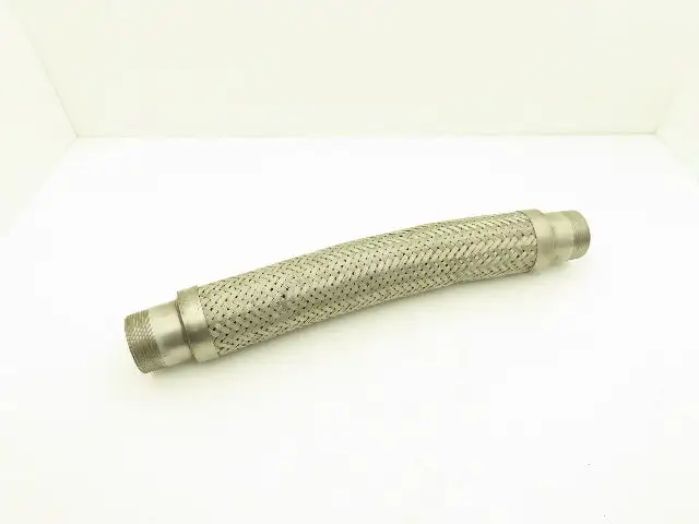 24" Braided Stainless Flex Hose 2-1/2" NPT Male Ends