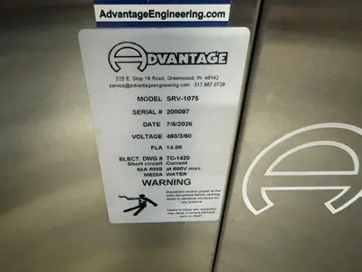 New | in-Stock 2026 ADVANTAGE SRV-1075 Temperature Controls Massachusetts US | Absolute Machinery #1332454
