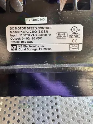Used BODINE 33A3BEPM GEAR MOTOR 1/12 HP W/KB ELECTRONICS KBPC-240D CONTROLLER Gearmotors California US | Equipment Lab #1461681