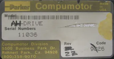 USED PARKER AH-DRIVE COMPUMOTOR AHDRIVE REV.2Z