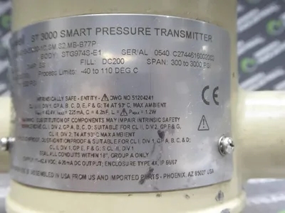 Honeywell STG974-E1G-00000-1C,SM,S2,MB-B77P Smart Pressure Transmitter z9d Used