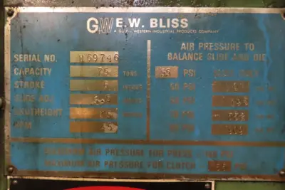 Used BLISS C-75 O.B.I. Presses California US | Sterling Machinery Exchange #1466176