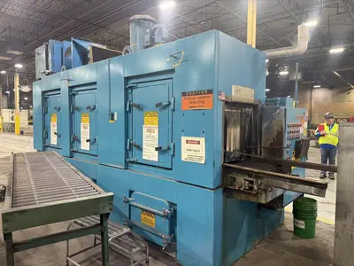 24" x 24" RANSOHOFF 3-STAGE STEEL MESH CONVEYOR PASS THROUGH PARTS WASHER: YOBRO #24301