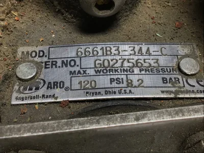 Ingersoll Rand ARO 6661B3-344-C Diaphragm Pump Maximum Working Pressure 120PSI 8.2Bar