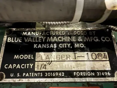 1/4" X 60" BLUE VALLEY MODEL #T-1084 TUBE & PIPE FLANGER: STOCK #17288