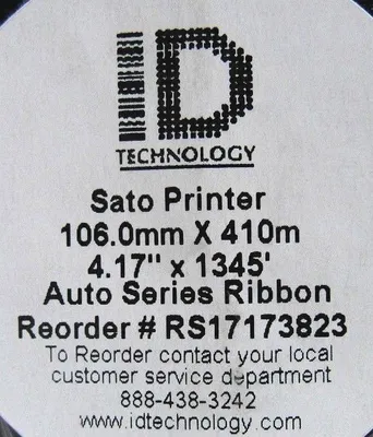 NEW LOT OF 24 ID TECHNOLOGY RS17173823 AUTO SERIES RIBBON 4.17" x 1345'