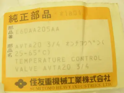 Nichiden Kogyo E60AA205AA Water Temperature Regulating Valve Remote Probe 3/4NPT