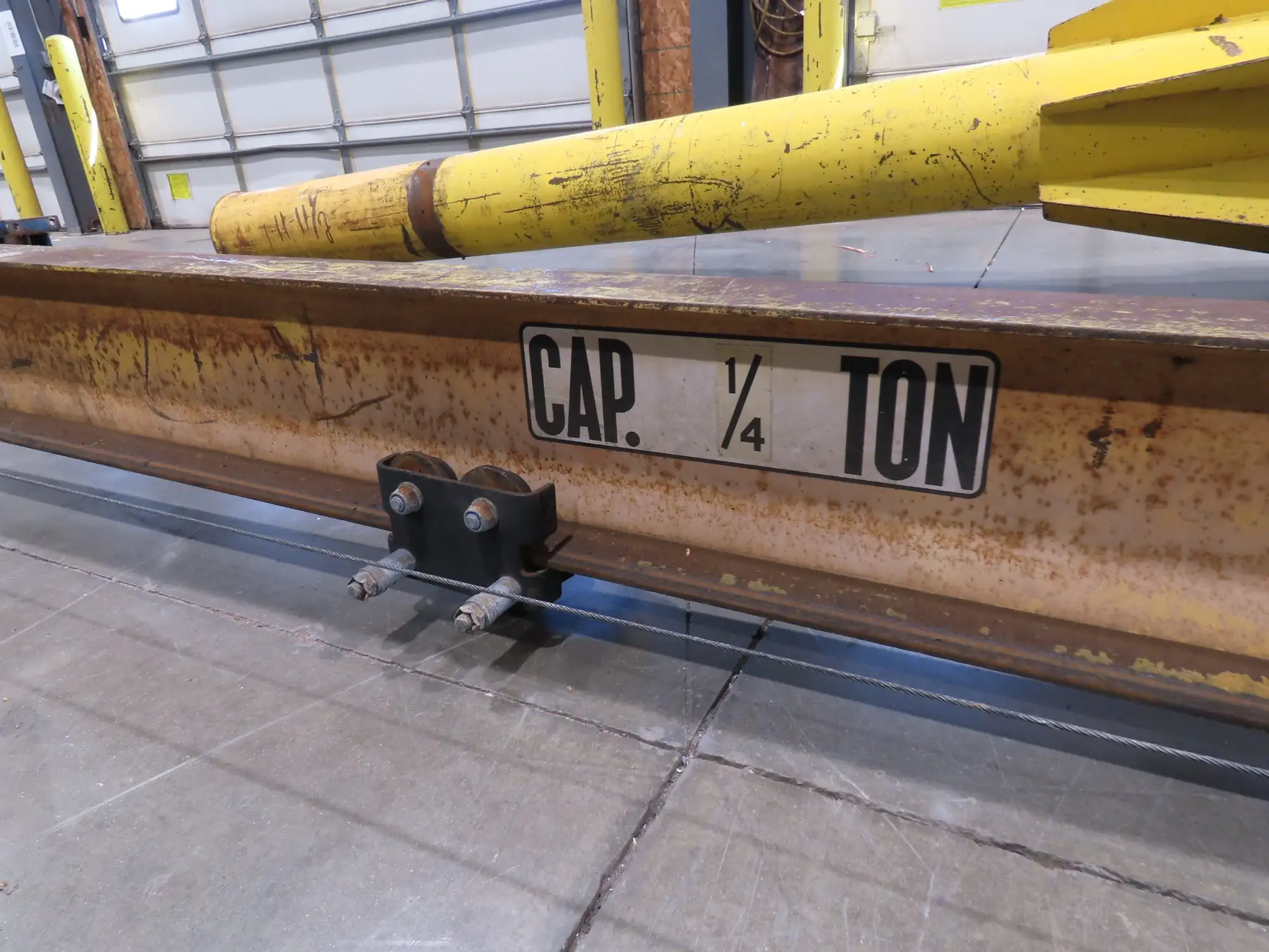 1/4 Ton 500 Lb Free Standing Jib Crane 20' Span 12' Height Under Beam