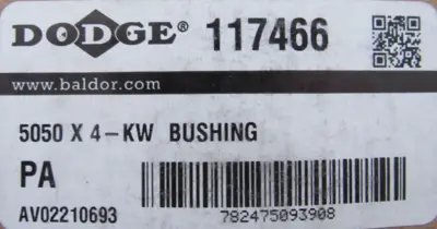 NEW DODGE 117466 TAPER-LOCK BUSHING 5050 X 4-KW