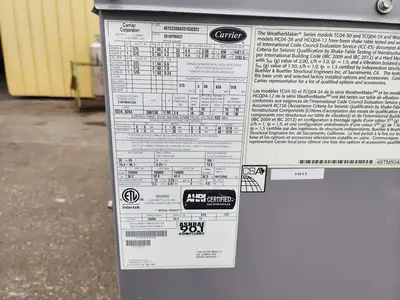NEW CARRIER 48TCED08A2G1032823