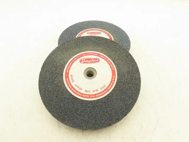 Dayton 8x1x1" Bench & Pedestal Vitrified Grinding Wheel Coarse 36 Grit Lot of 2