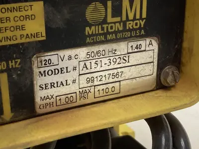 Used LMI MILTON A151-392SI Pumps (Metering) Ohio US | Surplus Asset Holdings #1226171