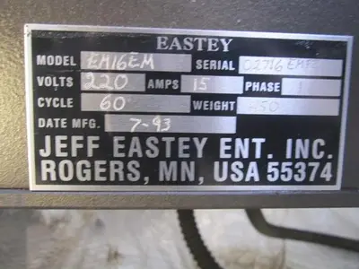 USED EASTEY EM16EM
