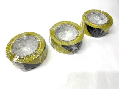 NEW ULINE INDUSTRIAL VINYL SAFETY TAPE YELLOW/BLACK 2" X 36 YDS LOT OF 3